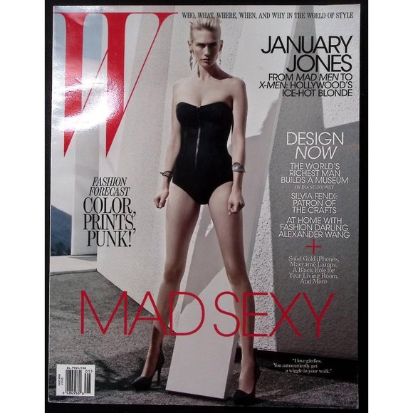 W MAGAZINE JANUARY JONES S-MEN MAY 2011 SILVIA FENDI ALEXANDER WANG W24 - Picture 1 of 2